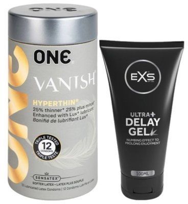 Набор из 12 шт ONE Vanish + Пролонгатор EXS Delay Gel Ultra+ 100ml SOS9206 фото