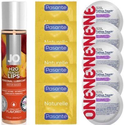 набор 10 шт Pasante + ONE + System JO H2O Peachy Lips (30 мл) SOS4702 фото