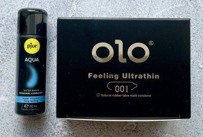 Комплект OLO Feeling Ultrathin 001 10 шт - Лубрикант pjur Aqua 30 мл SOS2658 фото