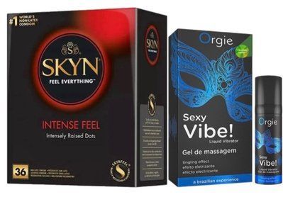 Набір з SKYN Intense Feel (36 шт) + Рідкий вібратор Orgie Sexy Vibe (15 мл) SOS9816 фото