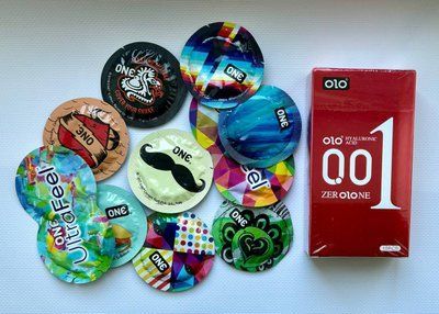 Набір з 20 шт : OLO Red 0,01 10 шт , One : UltraFeel , Sensitive , Pleasure Plus SOS1012 фото