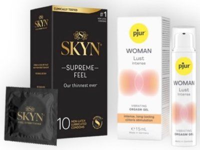 Skyn Supreme Feel 10 шт + pjur Woman Lust Intense 15 мл SOS7111 фото