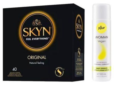 Набор SKYN Original 40 шт + pjur Woman Vegan 100 мл SOS13377 фото