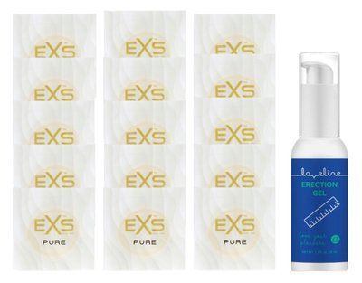 Комплект EXS Pure15 шт + Erection Gel (50 мл) Loveline SOS14880 фото