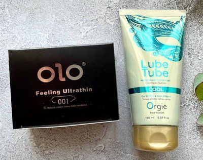 Набір OLO Feeling Ultrathin 001 (10 шт) + Лубрикант LUBE TUBE COOL, 150 мл ORGIE SOS2358 фото