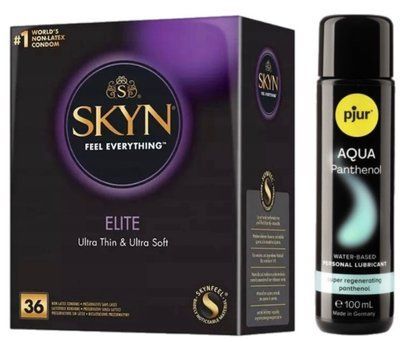 Комплект Skyn ​​Elite 36 шт + pjur Aqua Panthenol 100 мл SOS13327 фото