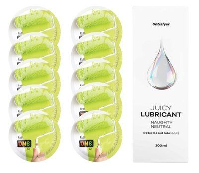 Комплект ONE Color 10 шт. + Лубрикант Satisfyer Juicy Lubricant Naughty Neutral (300 мл) SOS12375 фото