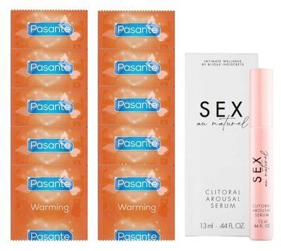 Комплект Pasante Warming 10 шт + Bijoux Indiscrets Sex au Naturel Clitorale Arousal Serum 5 мл SOS14278 фото