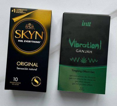 Набір SKYN Original 10 шт + Рідкий вібратор Intt Vibration Ganjah (15 мл) SOS2708 фото