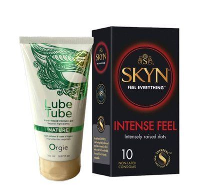 SKYN Intense Feel &mdash; 10 шт та Лубрикант ORGIE LUBE TUBE NATURE, 150 мл SOS862 фото