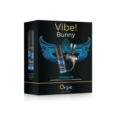 Набор VIBE! BUNNY эрекционное виброкольцо + жидкий вибратор Orgie 17823 фото