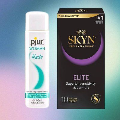 Набір Skyn Elite 10 шт + Лубрикант pjur Woman Nude 100 мл SOS4357 фото