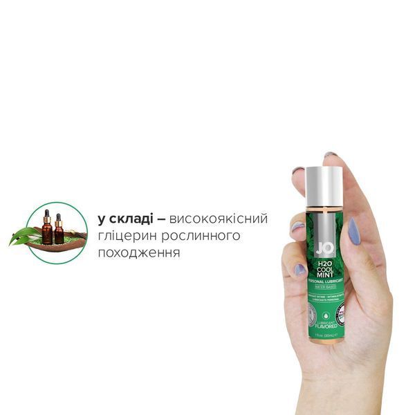 Смазка на водной основе System JO H2O &mdash; Cool Mint (30 мл) без сахара, растительный глицерин SO1625 фото