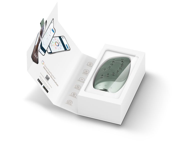 Очищувальна щітка для обличчя GESKE Sonic Thermo Facial Brush&Face-Lifter 8в1 green HB0096 фото