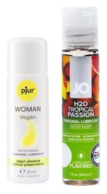 Набір лубрикантів pjur Woman Vegan 30 мл + System JO Tropical Passion (30 мл) LB84 фото
