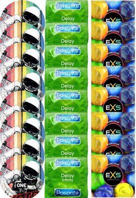 Набір 24 шт ONE Extreme Ribs + Delay Infinity + EXS BUBBLEGUM SOS7412 фото