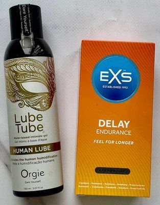 Комплект EXS Delay 12 шт - Лубрикант HUMAN LUBE Intimate Gel, 150 мл ORGIE SOS3259 фото