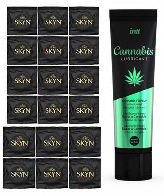 Набір SKYN ORIGINAL 18 шт та Лубрикант Intt Cannabis 100 мл SOS213 фото
