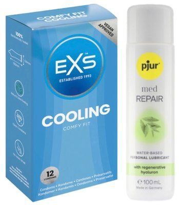 Комплект EXS Cooling 12 шт + Pjur MED Repair Glide 100 мл SOS13628 фото