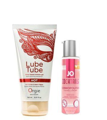 Набір - Лубрикант ORGIE LUBE TUBE HOT, 150 мл та Лубрикант System JO H2O &mdash; Cosmopolitan 60 мл LB31 фото