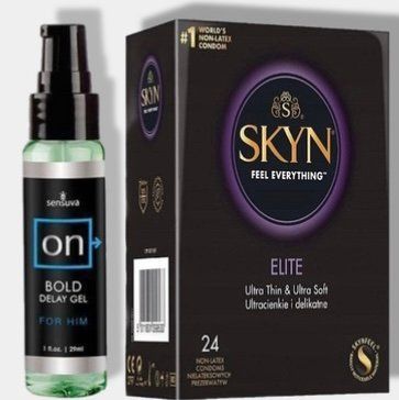 SKYN Elite 24 шт + Пролонгатор Sensuva - ON Bold (29 мл) SOS5775 фото