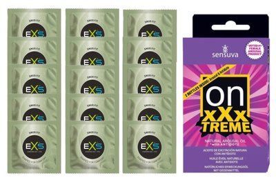 Комплект EXS Snug Fit 15 шт + Sensuva On xXxTREME Arousal Oil, 5 мл + Antidote 5 мл SOS14931 фото