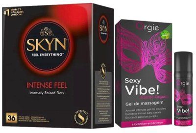 Набір з SKYN Intense Feel (36 шт) + Рідкий вібратор Orgie Sexy Vibe (15 мл) SOS9817 фото