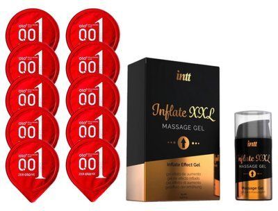 Комплект OLO Warming 001 10 шт + Intt Inflate XXL Gel (15 мл) SOS14430 фото