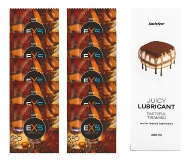 Комплект: EXS CRAZY COLA 10 шт. + Лубрикант Satisfyer Tasteful Tiramisu 300 мл SOS11424 фото