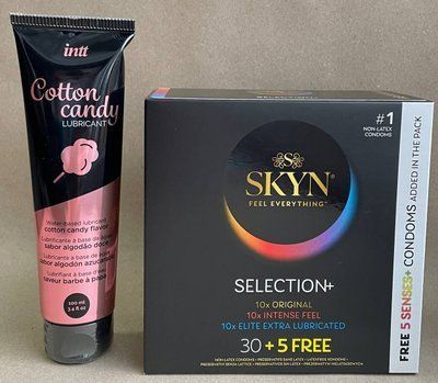 Комплект Skyn Selection 35 шт + ЛЛубрикант на водной основе Intt Cotton Candy (100 мл) SOS1061 фото