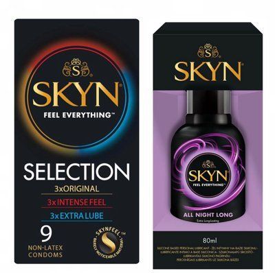 Набір: Skyn Selection 9 шт. + Лубрикант Skyn All Night Long 80 мл SOS11776 фото