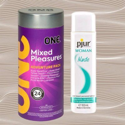 Набір ONE Mixed Pleasures 24 шт + pjur Woman Nude 100 мл SOS4408 фото