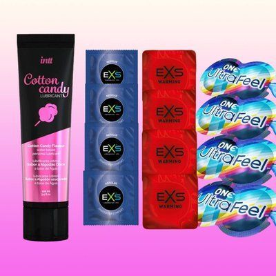 Комплект 18 штук EXS+ONE - Лубрикант Intt Cotton Candy, 100 мл SOS4765 фото