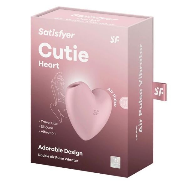 Вакуумний стимулятор-серце з вібрацією Satisfyer Cutie Heart Light Red SO6286 фото