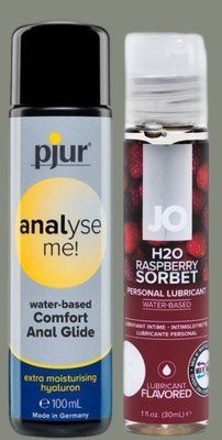 Набір лубрикантів pjur analyse me! Comfort water glide 100 мл + System JO Raspberry Sorbet (30 мл) LB967 фото