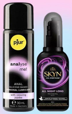 Набір лубрикантів pjur analyse me! Relaxing jojoba silicone 30 мл + SKYN ALL NIGHT LONG, 80 мл LB567 фото