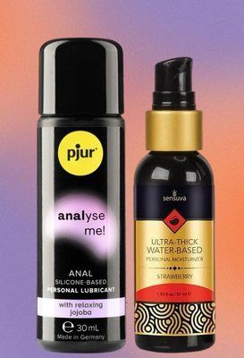 Набір лубрикантів pjur analyse me! Relaxing jojoba silicone 30 мл + Sensuva UltraThick Water-Based Strawberry (57 мл) LB616 фото