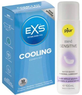 Комплект EXS Cooling 12 шт + Pjur MED Sensitive Glide 100 мл SOS13629 фото