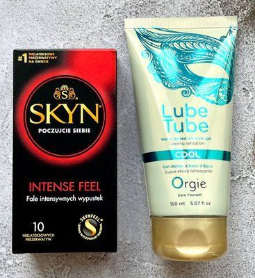 Набір SKYN Intense Feel (10 шт) + Лубрикант LUBE TUBE COOL, 150 мл ORGIE SOS2360 фото
