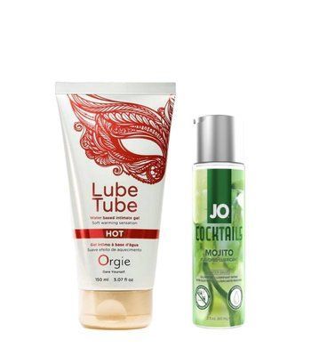 Набір - Лубрикант ORGIE LUBE TUBE HOT, 150 мл та Лубрикант System JO H2O &mdash; Mojito 60 мл LB32 фото