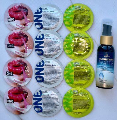 Набір 12 шт ONE Classic, Flavor Waves, Glowing Pleasures + Sensuva Ultra-Thick Water-Based (57 мл) SOS3960 фото