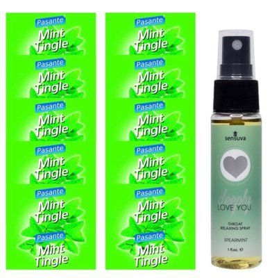 Комплект Pasante Mint Tingle 10 шт + Sensuva Deeply Love You Spearmint (29 мл) SOS13930 фото