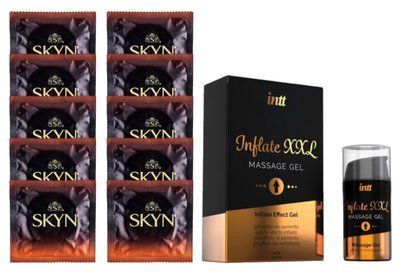 Комплект Skyn Warming 10 шт + Intt Inflate XXL Gel (15 мл) SOS14431 фото
