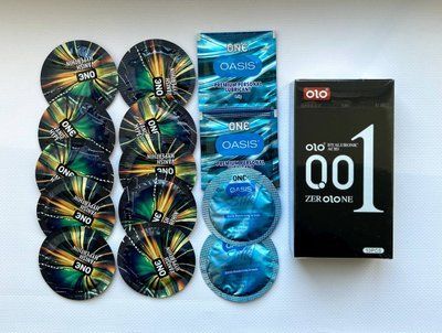 Набор з 24 шт : OLO Black 0,01 10 шт , One : ONE Vanish 10 шт , Oasis Premium , Oasis Silk SOS1014 фото
