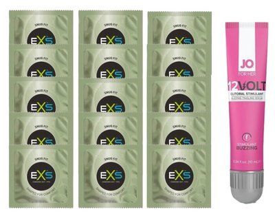 Комплект EXS Snug Fit 15 шт + JO 12VOLT, 10 мл SOS14932 фото