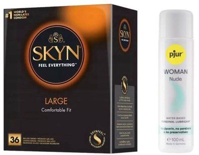 Комплект SKYN Large 36 шт + Pjur Woman Nude 100 мл SOS13229 фото