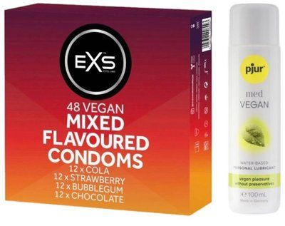 Набір EXS Mixed Flavoured (48 шт) + pjur MED Vegan Glide 100 мл SOS13429 фото