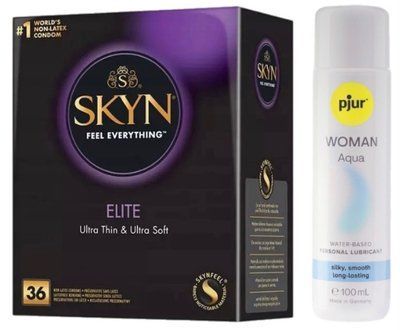 Комплект Skyn ​​Elite 36 шт + pjur Woman Aqua 100 мл SOS13329 фото