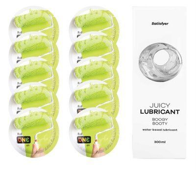 Комплект ONE Color 10 шт. + Лубрикант Satisfyer Juicy Lubricant Boogy Booty (300 мл) SOS12377 фото