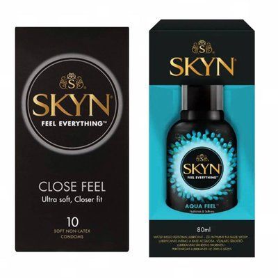Набір : SKYN Close Feel 10 шт та Лубрикант SKYN AQUA FEEL 80 мл SK96 фото